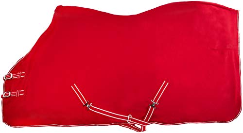 Cwell Equine NEW HORSE COB PONY RED SHOW TRAVEL FLEECE RUG 3'6"-6'9" stable cooler choice of Sizes