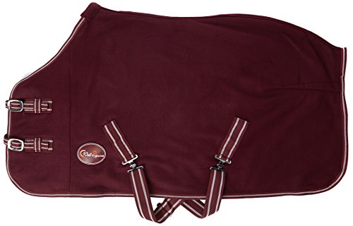 Cwell Equine TRAVEL FLEECE RUG/Cooler Standard Neck BURGUNDY Choice of Sizes