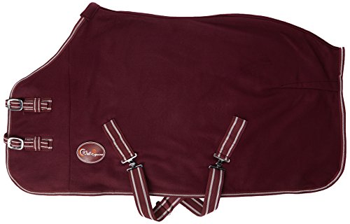 Cwell Equine TRAVEL FLEECE RUG/Cooler Standard Neck BURGUNDY Choice of Sizes