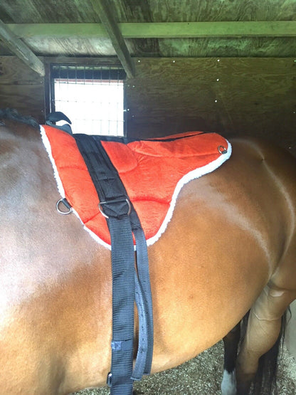 NEW HIGH DENSITY MICRO SUEDE BAREBACK PAD FREE GIRTH AND STIRRUPS SADDLE PAD