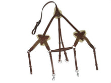 Load image into Gallery viewer, New 5 Point Breastplate + Martingale Black &amp; Brown, X Full/Full/Cob/Pony On Sale
