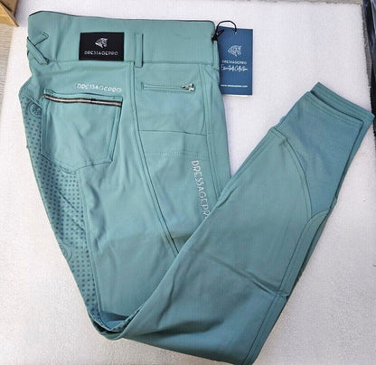 NEW DRESSAGE PRO ESSENTIAL PERFORM BREECHES, DARK MINT (006802 ADD)