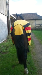 CWELL EQUINE  HORSE COB PONY NEW MARKET STRIPE SHOW TRAVEL FLEECE RUG 5'0"- 7'0