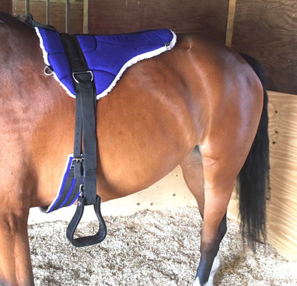 NEW HIGH DENSITY MICRO SUEDE BAREBACK PAD FREE GIRTH AND STIRRUPS SADDLE PAD