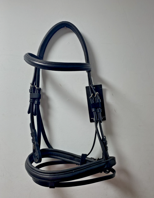 NEW English Leather BRIDLE SNAFFLE BRIDLE Full Black (1427/22-23) B50