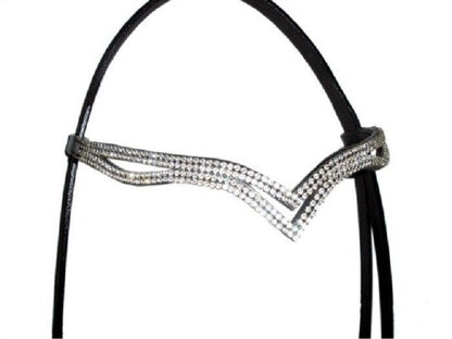 New Designer Ve Clear Crystal Browband Great Gift Idea on *offer* Black