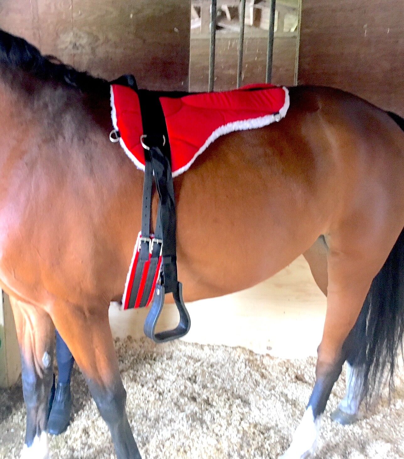 NEW HIGH DENSITY MICRO SUEDE BAREBACK PAD FREE GIRTH AND STIRRUPS SADDLE PAD
