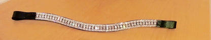 Designer Look U 5 Rows crystal Browband choice of crystal colors BLACK on sale