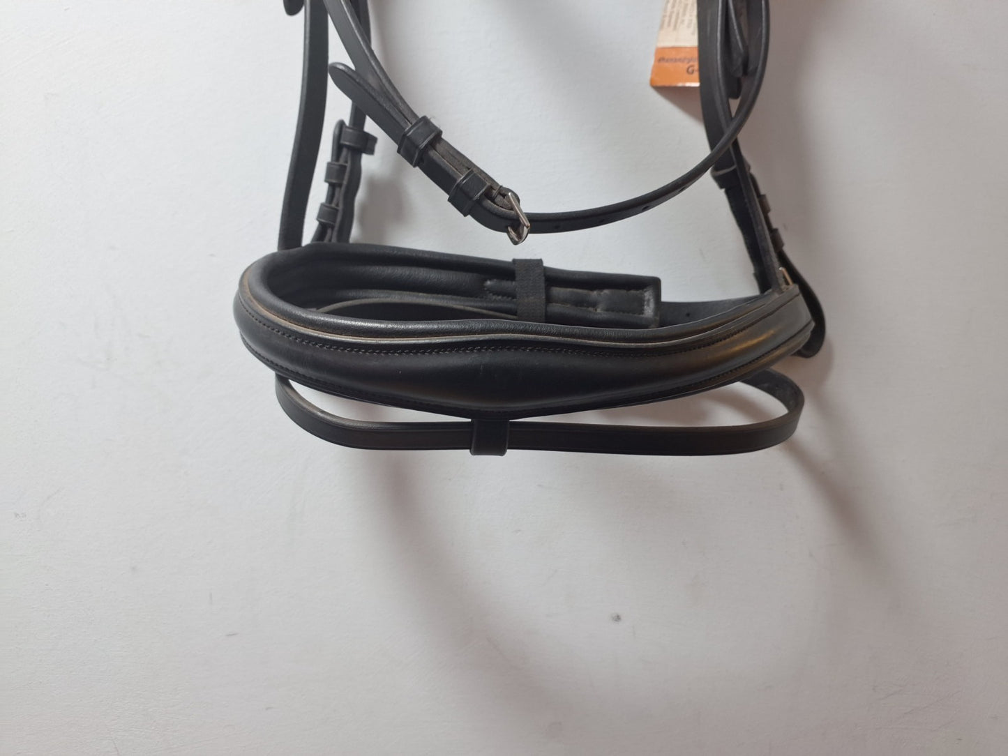 NEW  English Leather Clear CRYSTAL BRIDLE SNAFFLE BRIDLE full Black (1042-19) B37