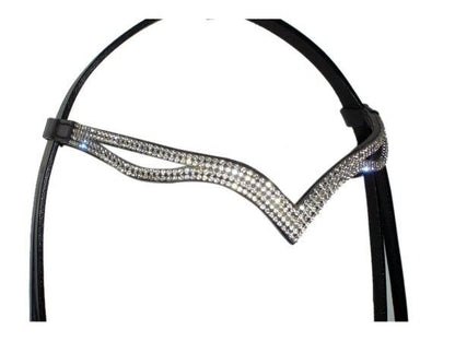 New Designer Ve Clear Crystal Browband Great Gift Idea Black *on special offer *