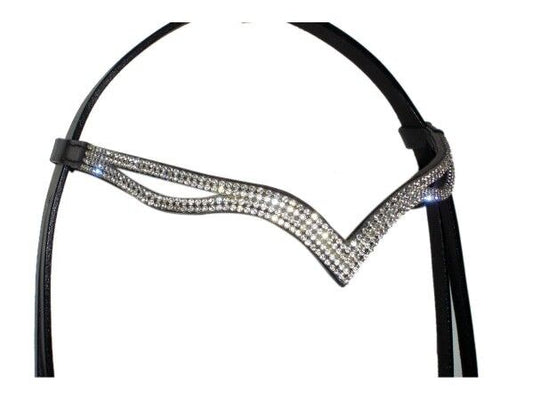 New Designer Ve Clear Crystal Browband Great Gift Idea Black *on special offer *