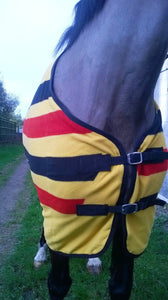 CWELL EQUINE  HORSE COB PONY NEW MARKET STRIPE SHOW TRAVEL FLEECE RUG 5'0"- 7'0
