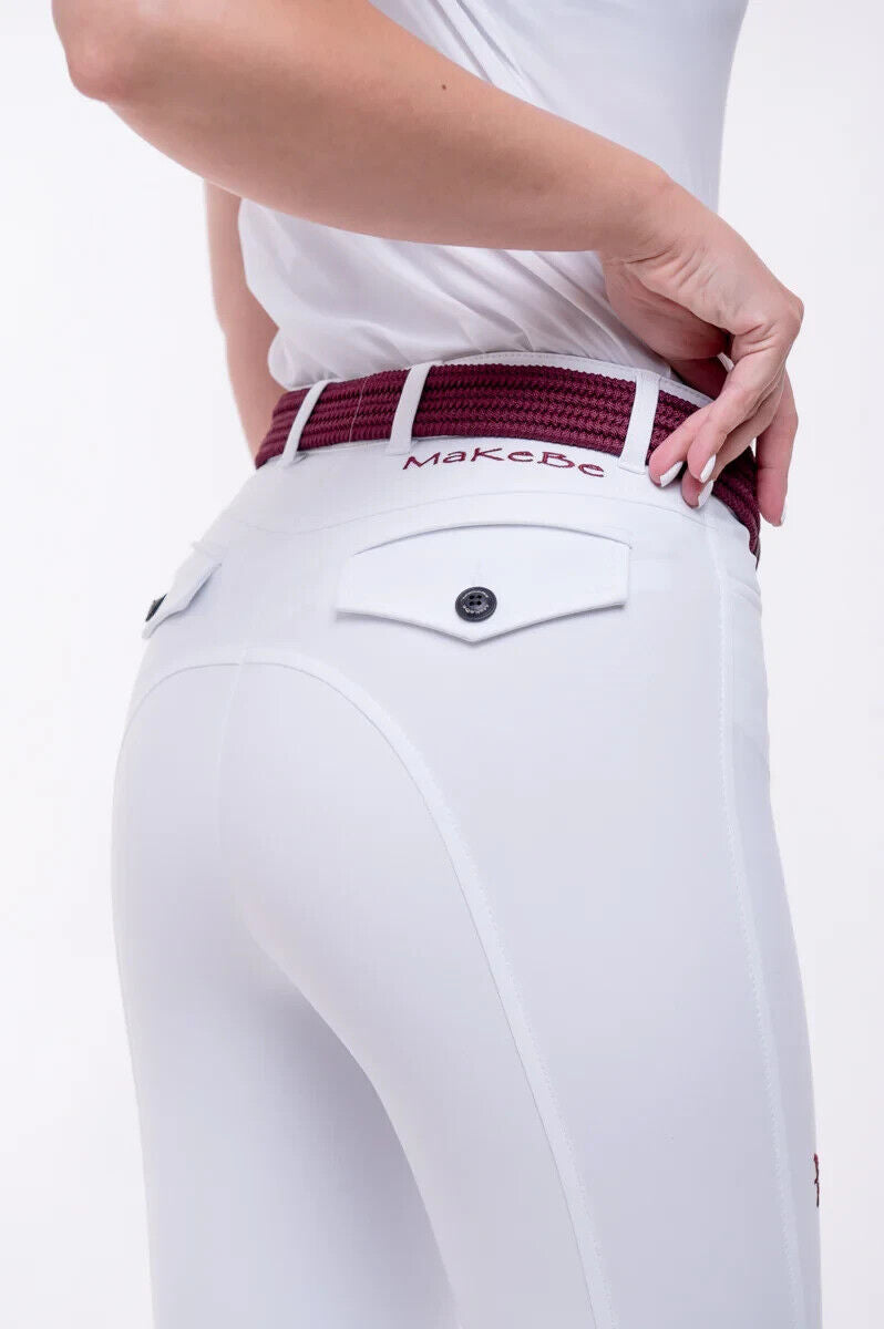Makebe Ladies Breeches Gel grip mod. ANNA  White EU 42 UK 30" (B142)