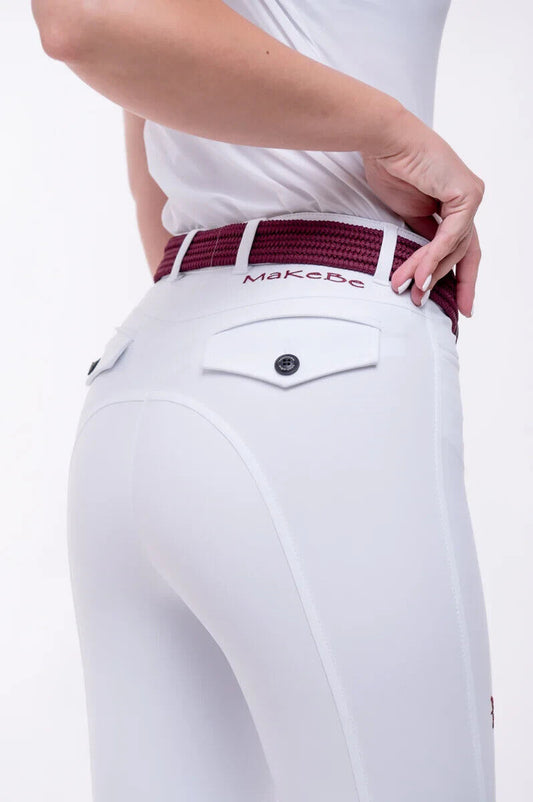 Makebe Ladies Breeches Gel grip mod. ANNA  White EU 42 UK 30" (B142)