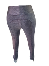 Load image into Gallery viewer, New Silicone Grip Horse Riding Leggings Tights Phone Pocket, BLACK GREY PRINT
