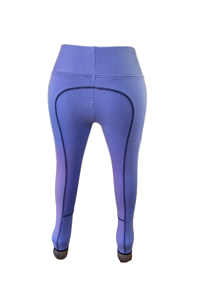 New Silicone Grip Horse Riding Leggings Tights Breeches Phone Pocket LIGHT PURPE