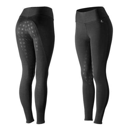 Horze Women's Juliet HyPer Flex Full Seat Tights - Black  (36028)