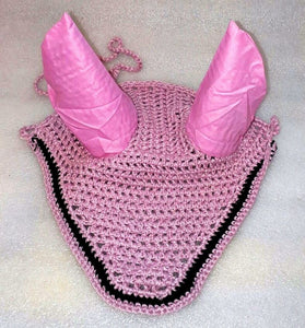 HORSE FLY VEIL EAR BONNET/NET/MASK/HOOD BREATHABLE COTTON choice of colors SALE