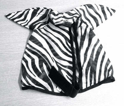 2 DAYS SALE HORSE/COB/PONY MESH FLY MASK HOOD ZEBRA PRINT BEST SELLER  FREE P/P