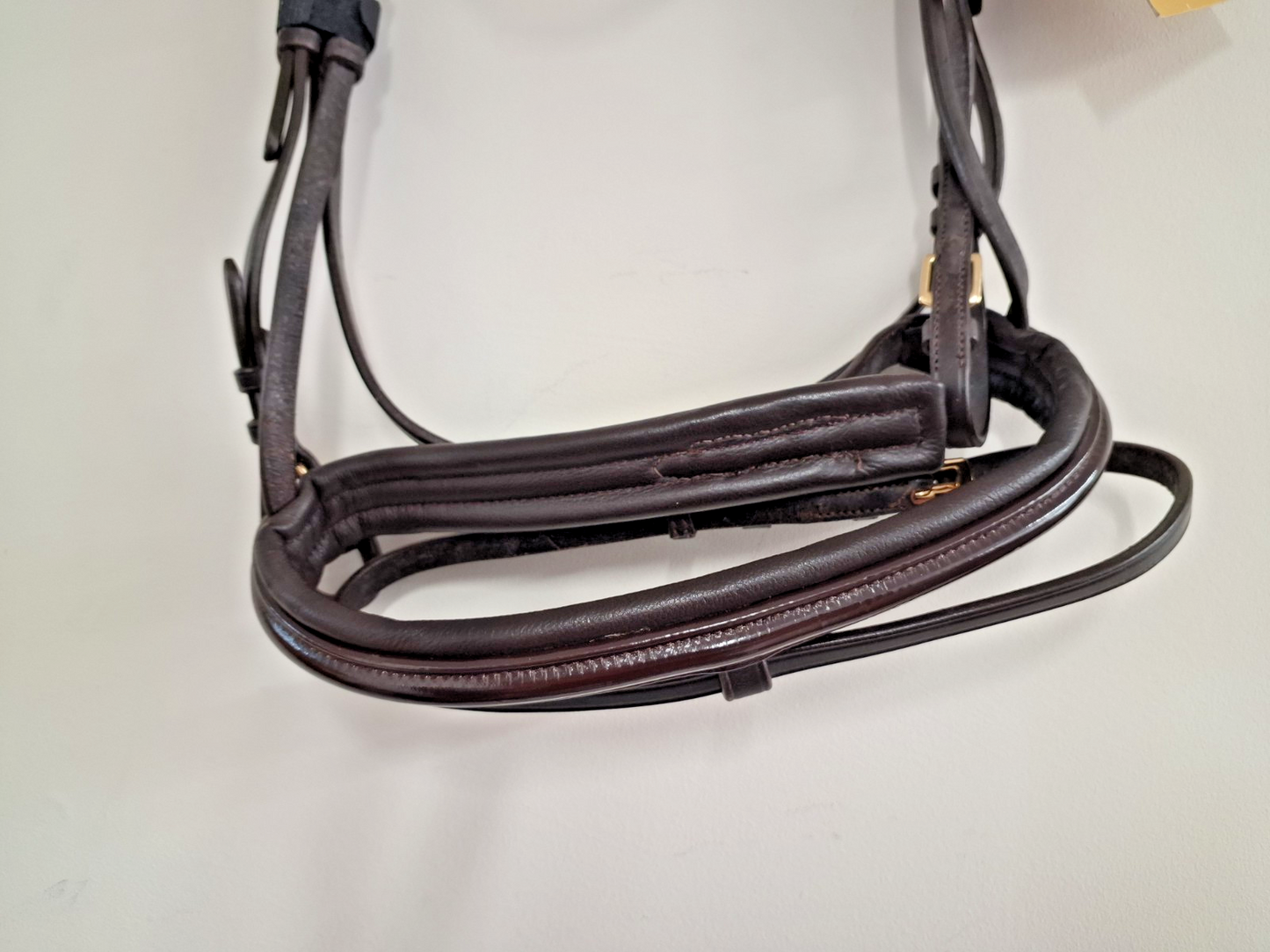 Cwell Equine English Leather Snaffle Bridle Crystals Brown  FULL (717/15) B011