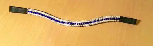 Designer Look U 5 Rows crystal Browband choice of crystal colors BLACK on sale