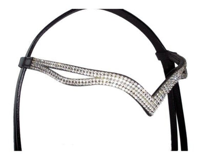 New Designer Ve Clear Crystal Browband Great Gift Idea Black *on special offer *