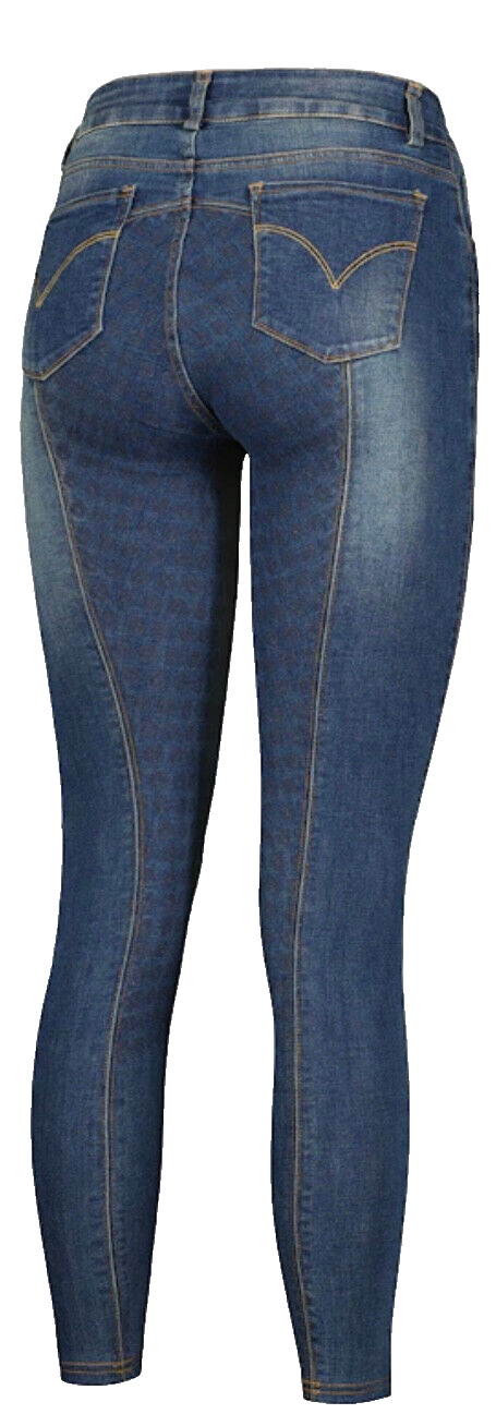 PS OF SWEDEN MAGGIE FULL GRIP DENIM JEANS BREECHES, UK12 EU40(40009-531-40) (S2)