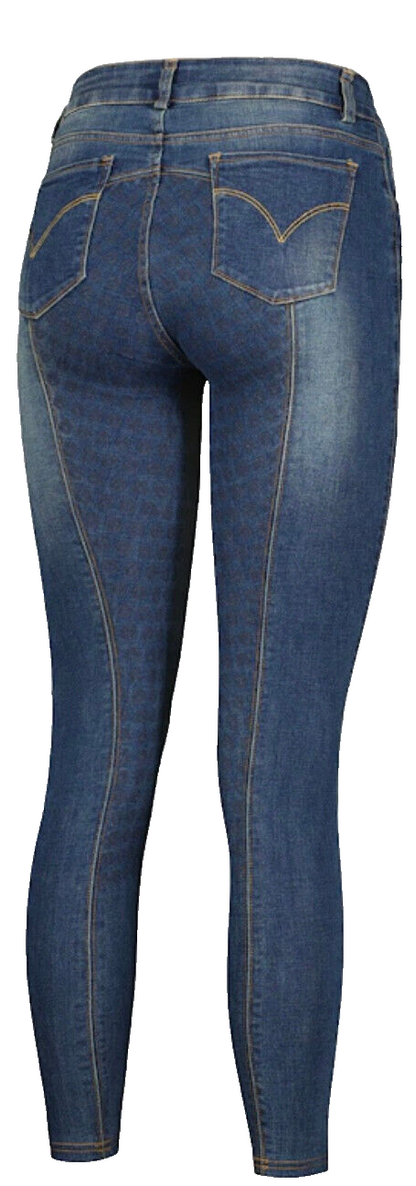 PS OF SWEDEN MAGGIE FULL GRIP DENIM JEANS BREECHES, UK12 EU40(40009-531-40) (S2)