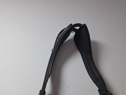 NEW  English Leather Clear CRYSTAL BRIDLE SNAFFLE BRIDLE full Black (1042-19) B35