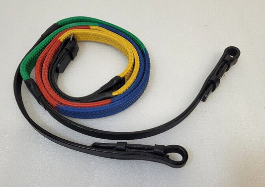 New Classic Super Soft Jelly Rubber Reins Pimple Grip Leather Reins Multi Colour