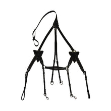 Load image into Gallery viewer, New 5 Point Breastplate + Martingale Black &amp; Brown, X Full/Full/Cob/Pony On Sale
