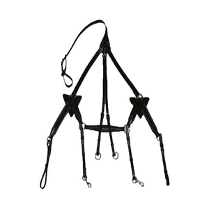 New 5 Point Breastplate + Martingale Black & Brown, X Full/Full/Cob/Pony On Sale