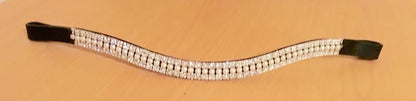 Designer Look U 5 Rows crystal Browband choice of crystal colors BLACK on sale