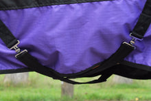 Load image into Gallery viewer, New LightWeight Black/Purple turnout rug/rain sheet no fill 600 Denier *sale*
