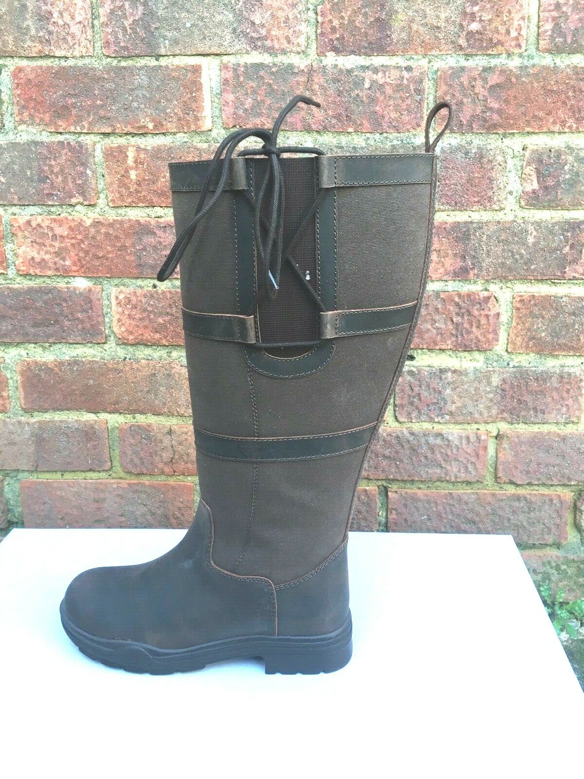 NEW PoleStar London Leather Riding Country Boots Footwear XX Wide Calf BROWN