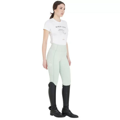 Equestro Ladies Riding Leggings, Mint green (SS22)