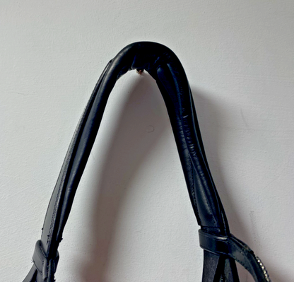 NEW Cwell English Leather BRIDLE Crystal SNAFFLE BRIDLE full Black (2002) B42