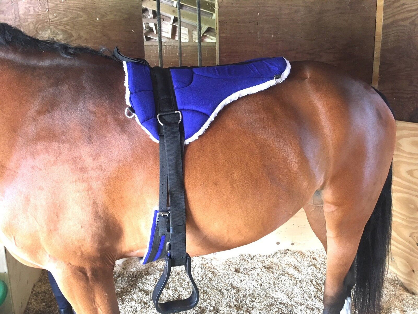 NEW HIGH DENSITY MICRO SUEDE BAREBACK PAD FREE GIRTH AND STIRRUPS SADDLE PAD