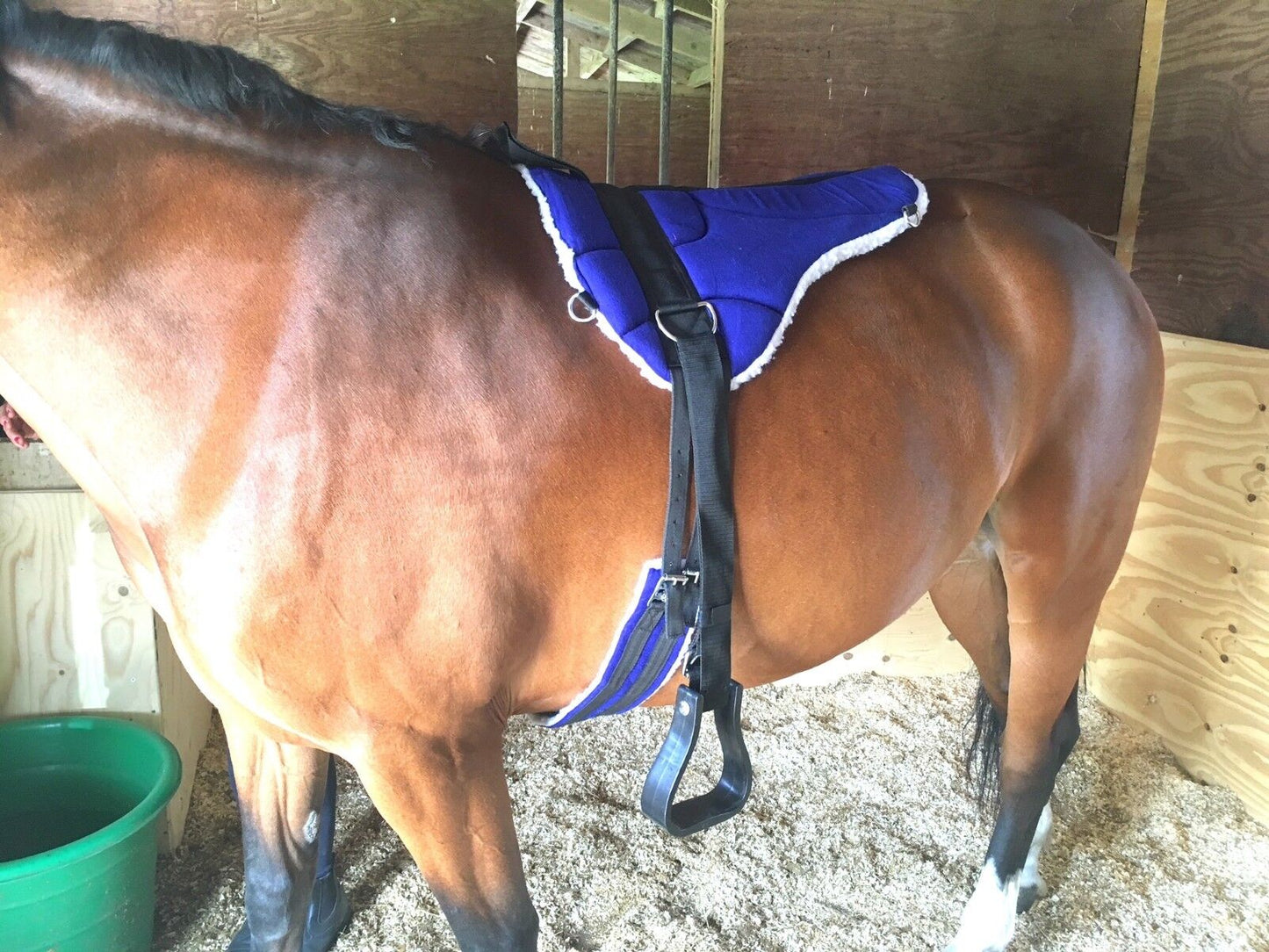 NEW HIGH DENSITY MICRO SUEDE BAREBACK PAD FREE GIRTH AND STIRRUPS SADDLE PAD