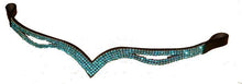 Load image into Gallery viewer, New Designer Ve Turquoise Crystal Browband  Spring Promotional offer Black
