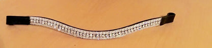 Designer Look U 5 Rows crystal Browband choice of crystal colors BLACK on sale