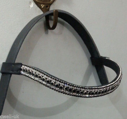 Cwell Equine Bling 5 Row crystal Browband choice of crystal colors BLACK on sale