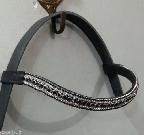 Cwell Equine Bling 5 Row crystal Browband choice of crystal colors BLACK on sale