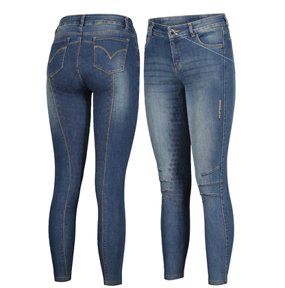 PS OF SWEDEN MAGGIE FULL GRIP DENIM JEANS BREECHES, UK12 EU40(40009-531-40) (S2)