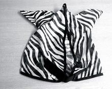 Load image into Gallery viewer, 2 DAYS SALE HORSE/COB/PONY MESH FLY MASK HOOD ZEBRA PRINT BEST SELLER  FREE P/P
