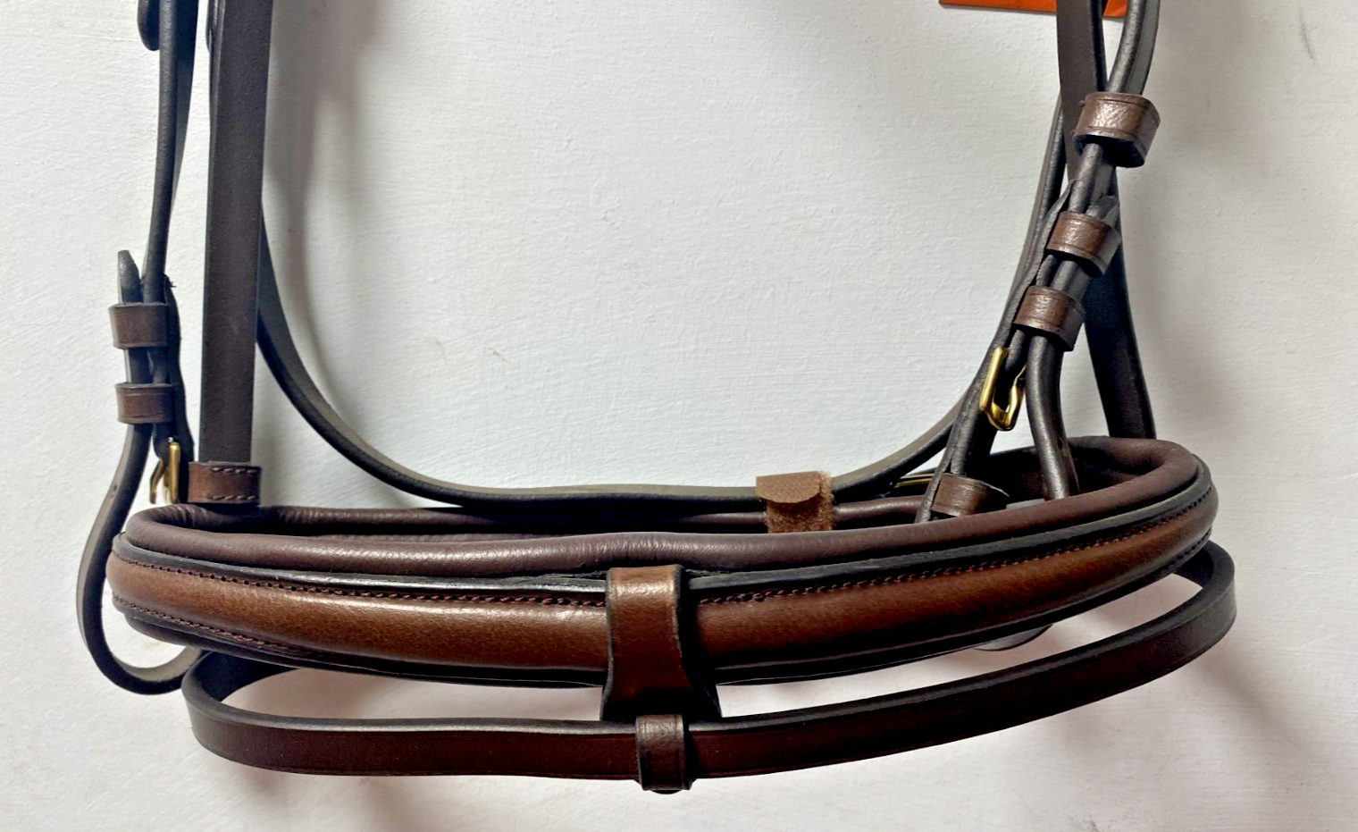 NEW English Leather BRIDLE Crystal SNAFFLE BRIDLE Full Brown (1136/22-23) B54