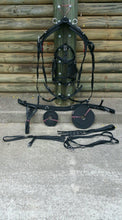 Load image into Gallery viewer, NEW NYLON + LEATHER HORSE DRIVING CART HARNESS SADDLE BRIDLE D/F/C/P/S/M
