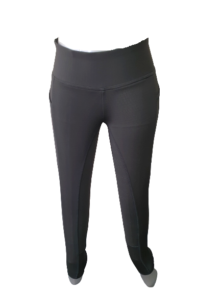 NEW Full Silicone Grip Horse Riding  Tights Breeches  Phone Pocket Black
