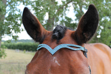 Load image into Gallery viewer, New Designer Ve Turquoise Crystal Browband  Spring Promotional offer Black
