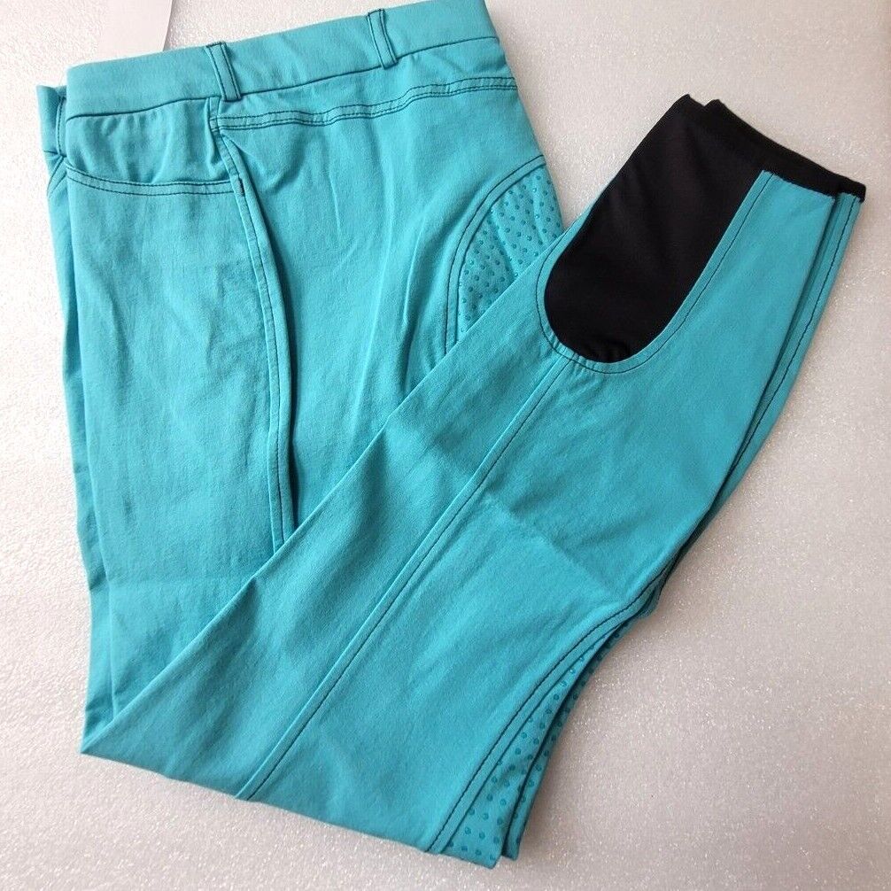 Cwell Equine Women's Full Seat Grip Silicone Riding Breeches BABY BLUE Colour